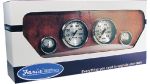 Faria KTF0182 Spun Silver 4 Gauge Set